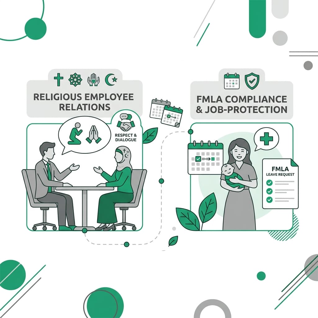 Minimalist vector art representing coworker conflict resolution