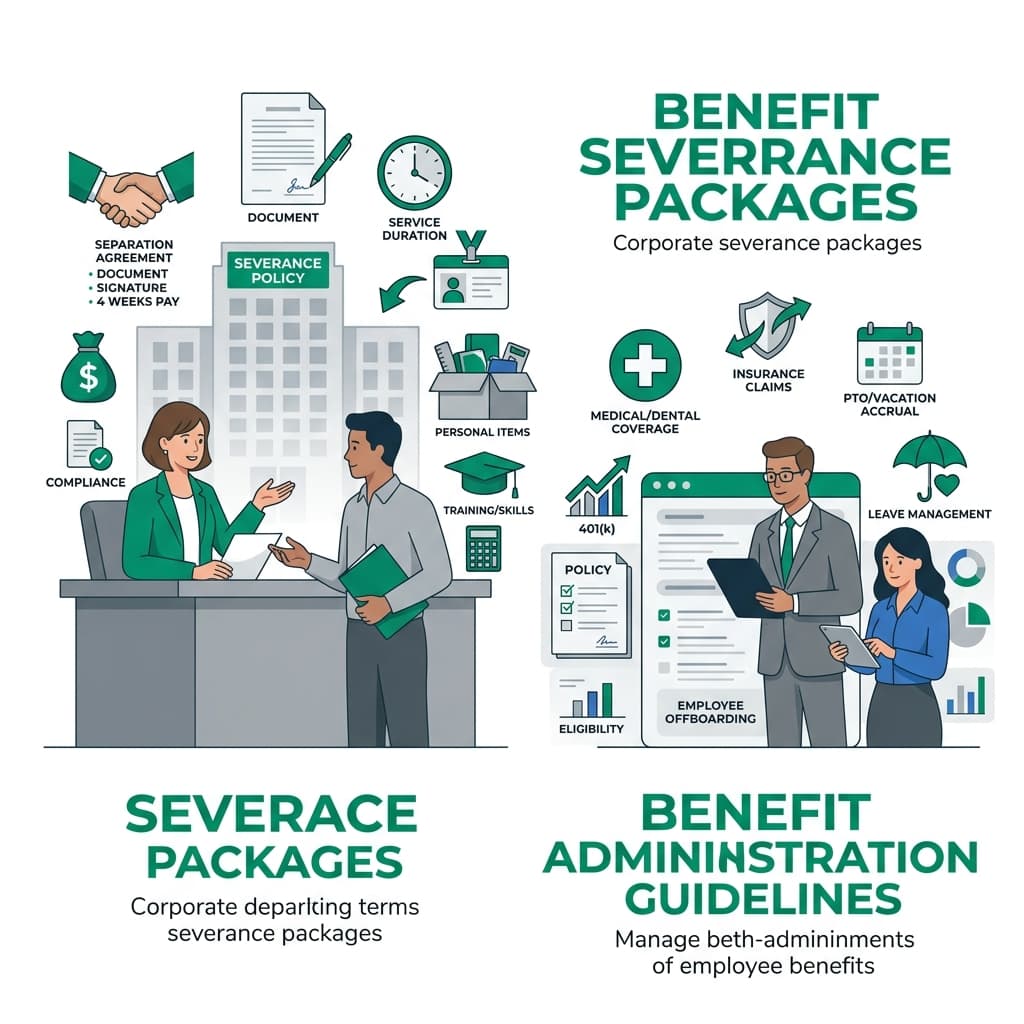 B2B flat vector illustration representing corporate policy manuals