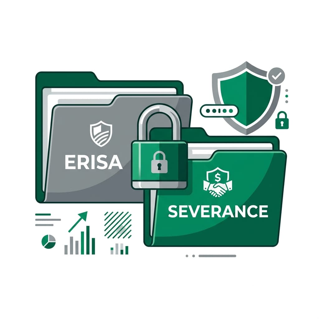 Minimalist vector art representing employee benefits protection